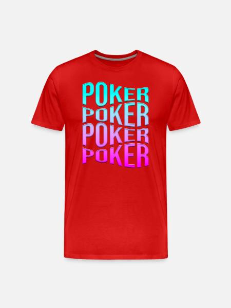 poker - Männer Premium Bio T-Shirt - Rot