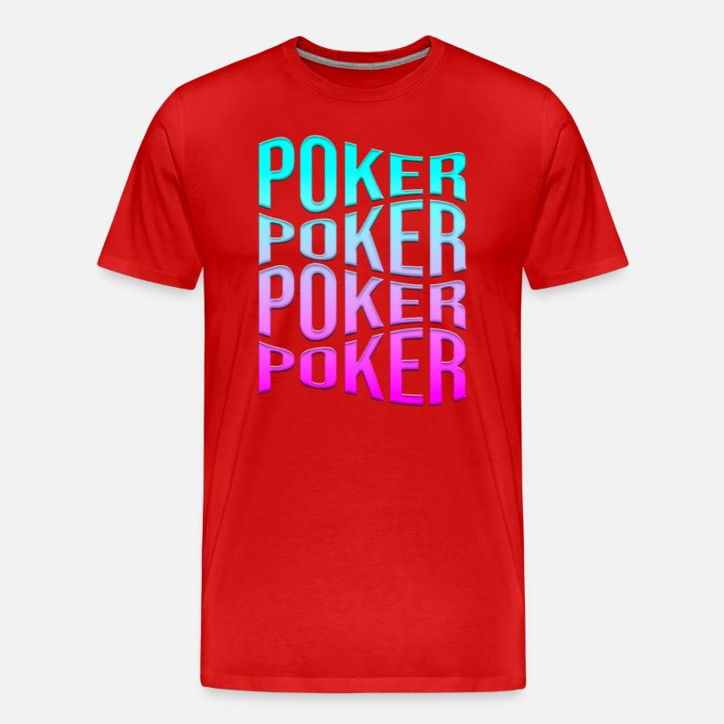 poker - Männer Premium Bio T-Shirt - Rot