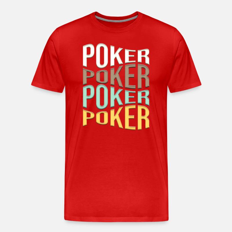 poker - Männer Premium Bio T-Shirt - Rot
