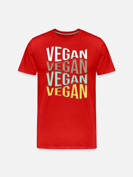 végétalien - T-shirt bio Premium Homme - rouge