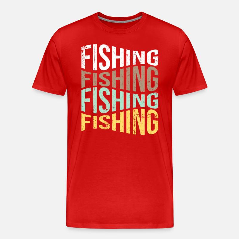 Angeln - Männer Premium Bio T-Shirt - Rot