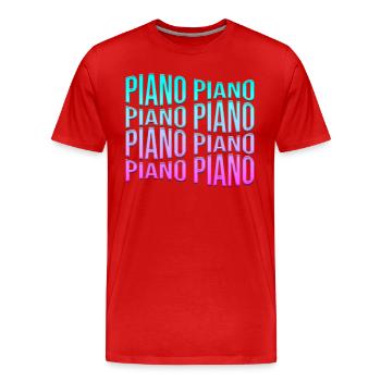 Klavier - Männer Premium Bio T-Shirt - Rot - Vorne - Damien (186cm)