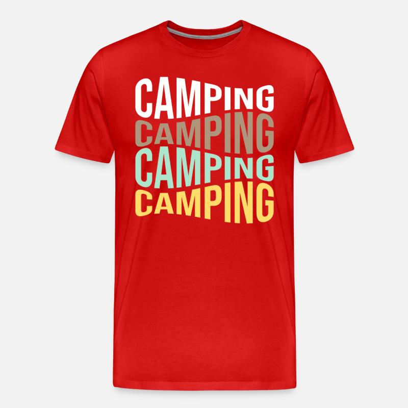 campen - Männer Premium Bio T-Shirt - Rot