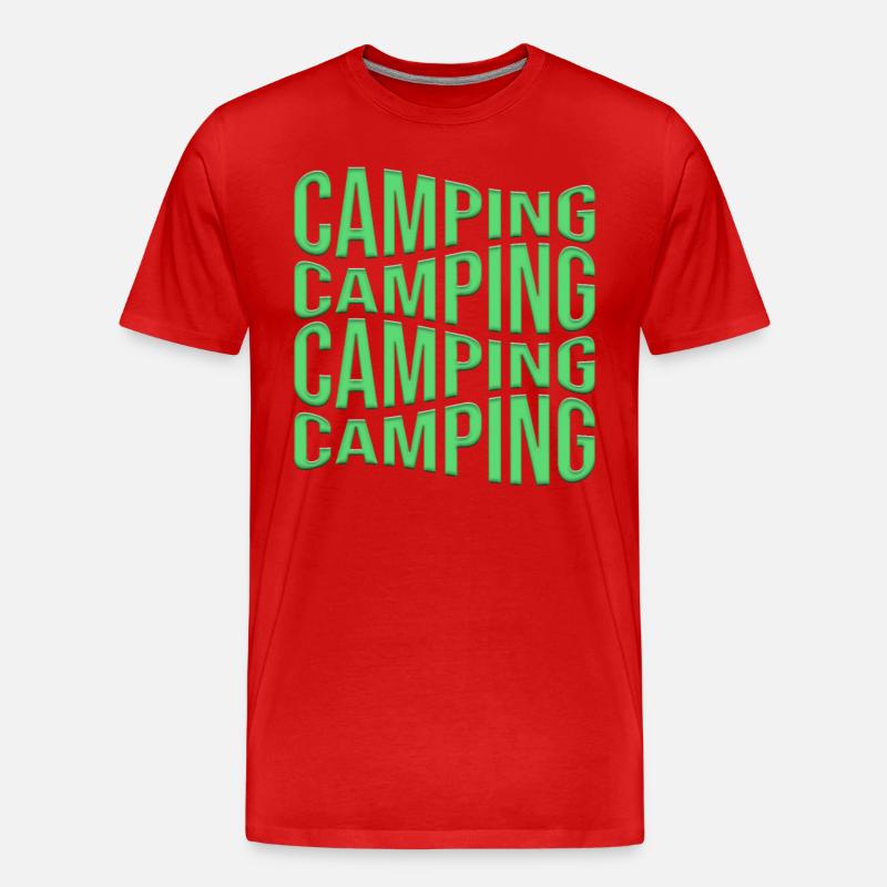 campen - Männer Premium Bio T-Shirt - Rot