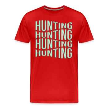 Hunt - Men's Premium Organic T-Shirt - red - Front - Damien (186cm)