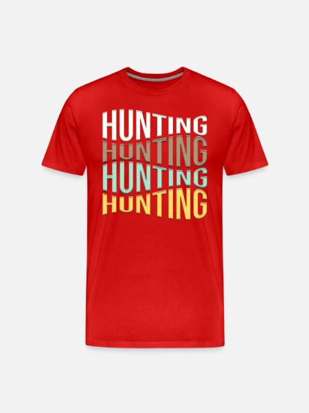 Hunt - Men's Premium Organic T-Shirt - red