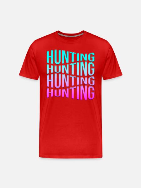 Hunt - Men's Premium Organic T-Shirt - red