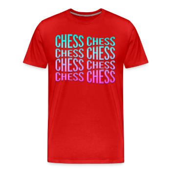 Schach - Männer Premium Bio T-Shirt - Rot - Vorne - Damien (186cm)