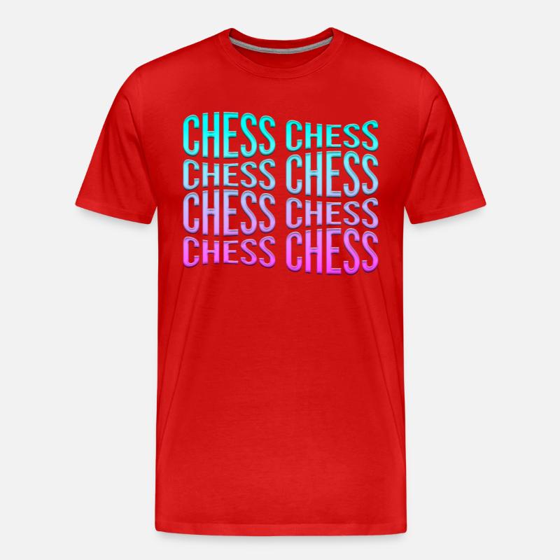 Schach - Männer Premium Bio T-Shirt - Rot