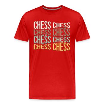 Schach - Männer Premium Bio T-Shirt - Rot - Vorne - Damien (186cm)