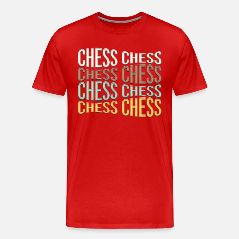 Schach - Männer Premium Bio T-Shirt - Rot