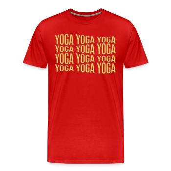 Yoga - T-shirt bio Premium Homme - rouge - Devant - Damien (186cm)