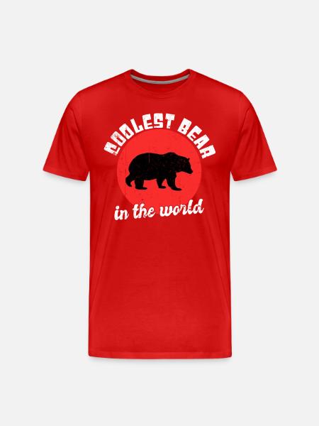 Cool bear saying - Men's Premium Organic T-Shirt - red