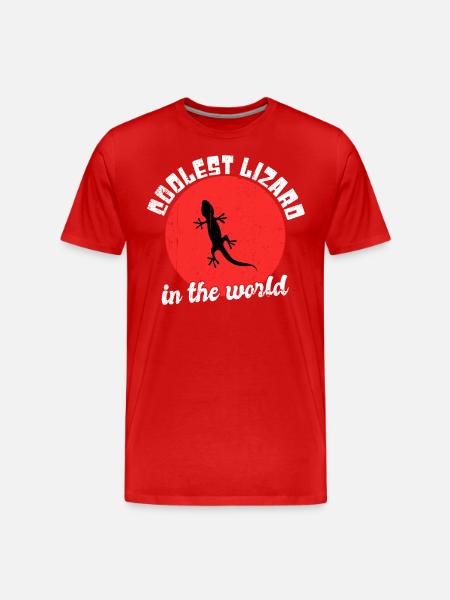 Cool lizard saying - Men's Premium Organic T-Shirt - red