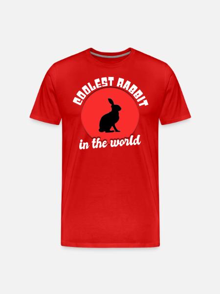 Cool rabbit saying - Men's Premium Organic T-Shirt - red