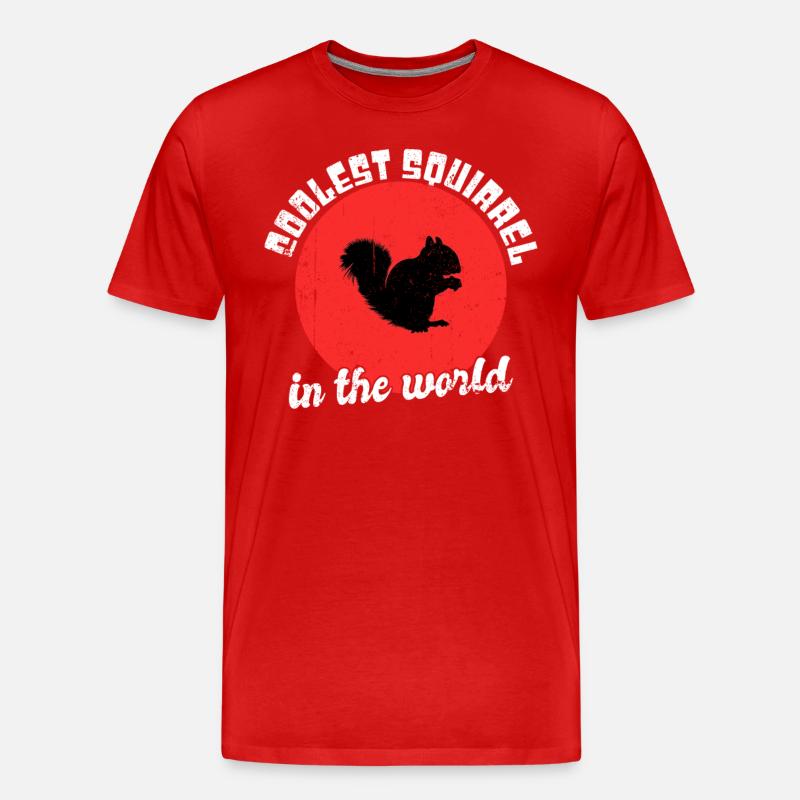 Cooles Eichhörnchen Spruch - Männer Premium Bio T-Shirt - Rot
