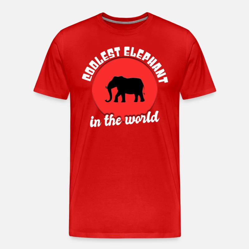 Cooler Elefant Spruch - Männer Premium Bio T-Shirt - Rot