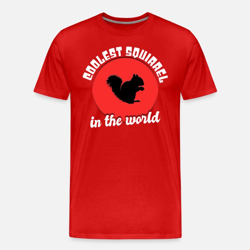 Cooles Eichhörnchen Spruch - Männer Premium Bio T-Shirt - Rot