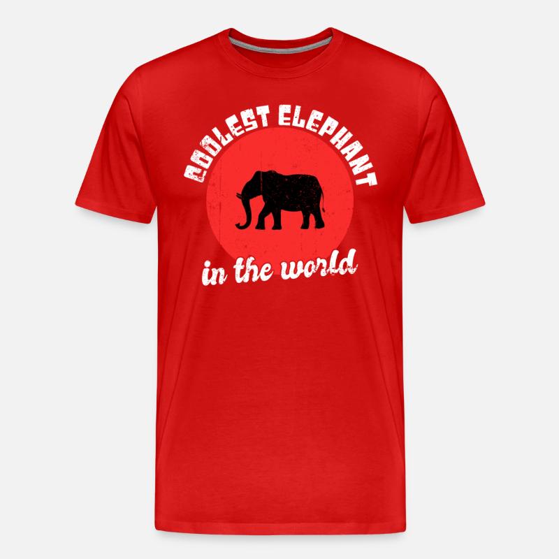 Cooler Elefant Spruch - Männer Premium Bio T-Shirt - Rot