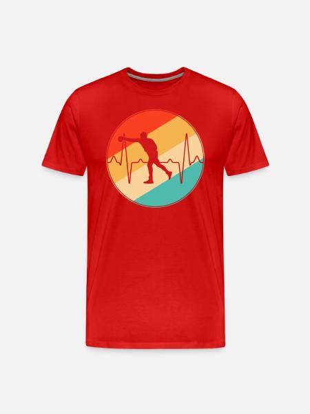 Boxing Heartbeat Retro - Men's Premium Organic T-Shirt - red