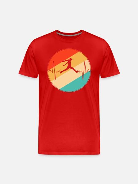 Parkour Retro Heartbeat - Men's Premium Organic T-Shirt - red