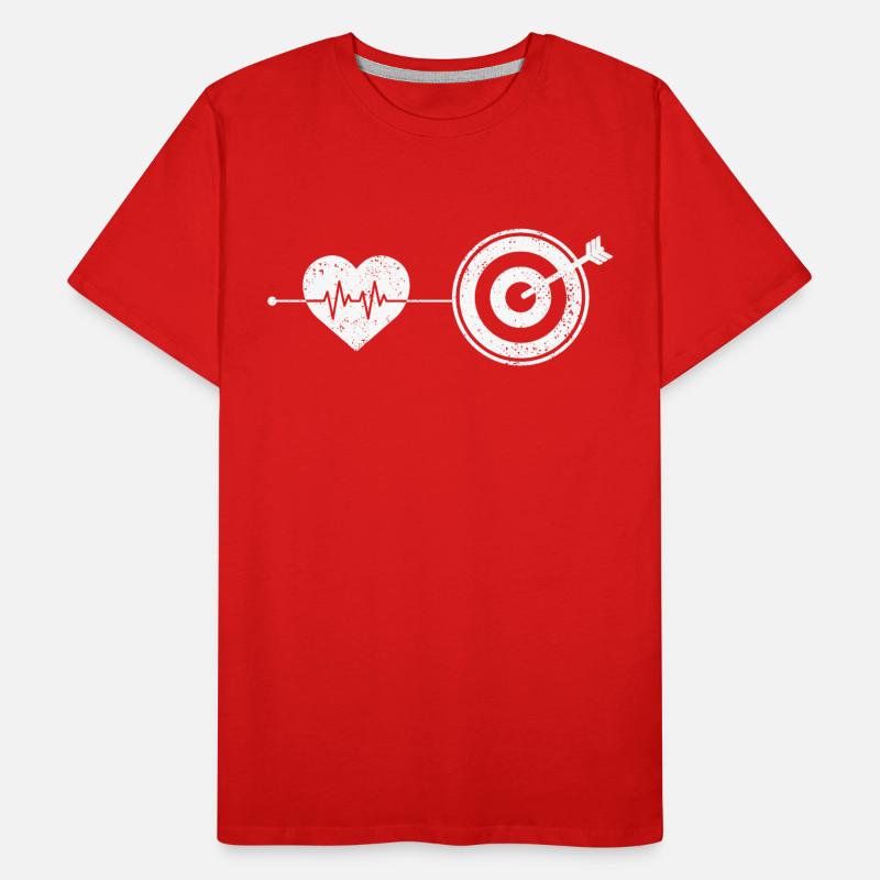 Dart Herzschlag Männer Premium Bio T-Shirt