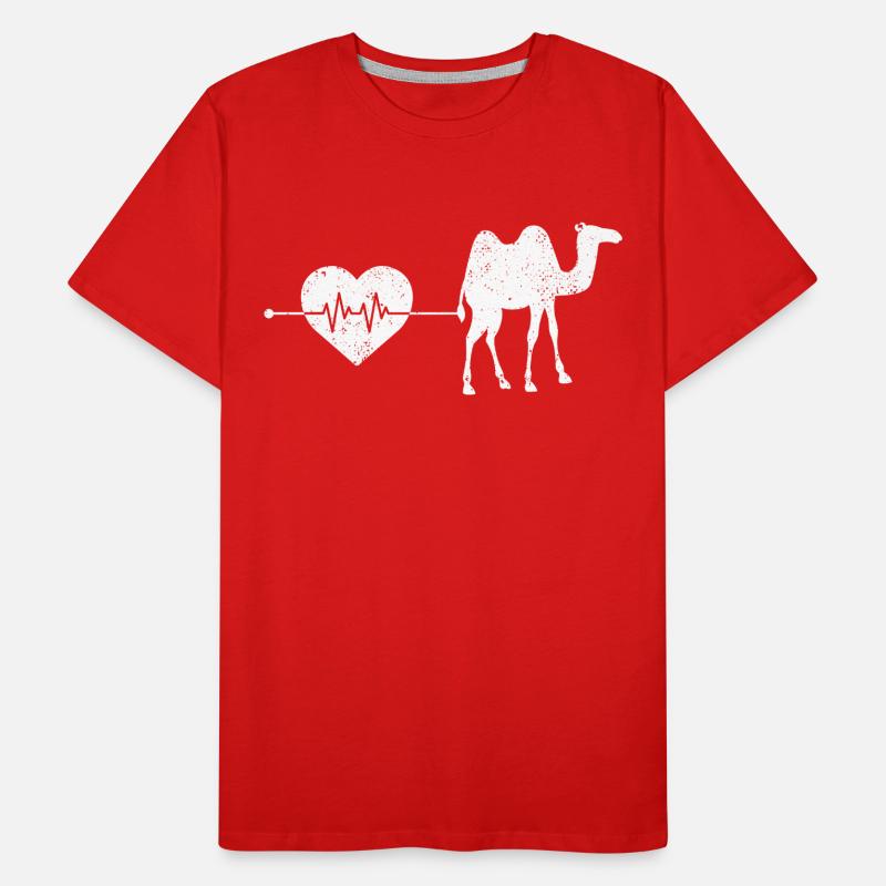 Dromedar Kamel Herzschlag Männer Premium Bio T-Shirt
