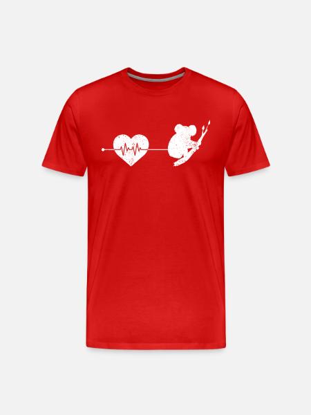 Koala heartbeat - Men's Premium Organic T-Shirt - red