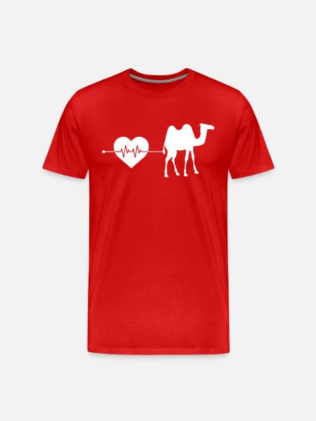 Camel heartbeat - Men's Premium Organic T-Shirt - red