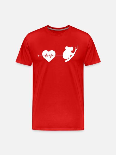 Koala heartbeat - Men's Premium Organic T-Shirt - red