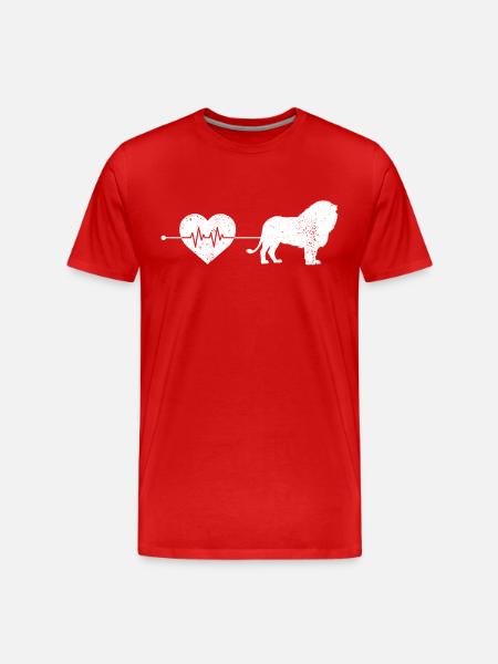 Leo heartbeat - Men's Premium Organic T-Shirt - red