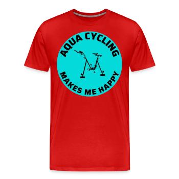 Aqua Cycling Schwimmbad Fitness Training Coach - Männer Premium Bio T-Shirt - Rot - Vorne - Damien (186cm)