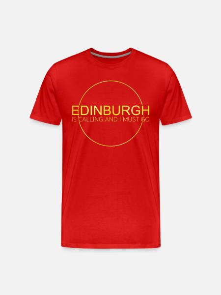 Edinburgh Spruch - Männer Premium Bio T-Shirt - Rot