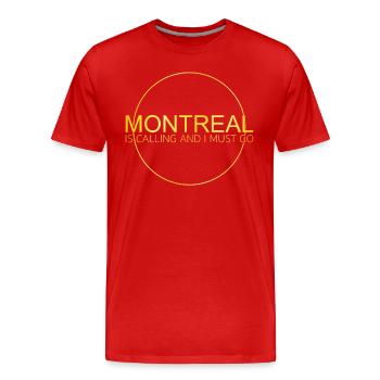 Dicton de Montréal - T-shirt bio Premium Homme - rouge - Devant - Damien (186cm)