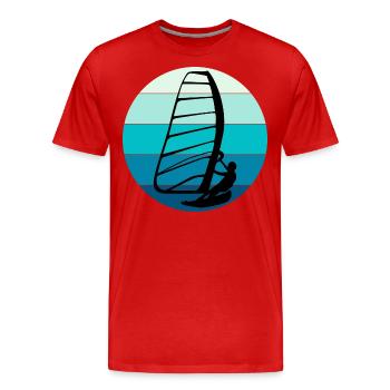 Planche à voile Planche à voile Planche à voile Surf Water Sport - T-shirt bio Premium Homme - rouge - Devant - Damien (186cm)