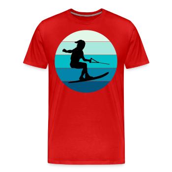 Ski nautique Sports nautiques de plein air - T-shirt bio Premium Homme - rouge - Devant - Damien (186cm)