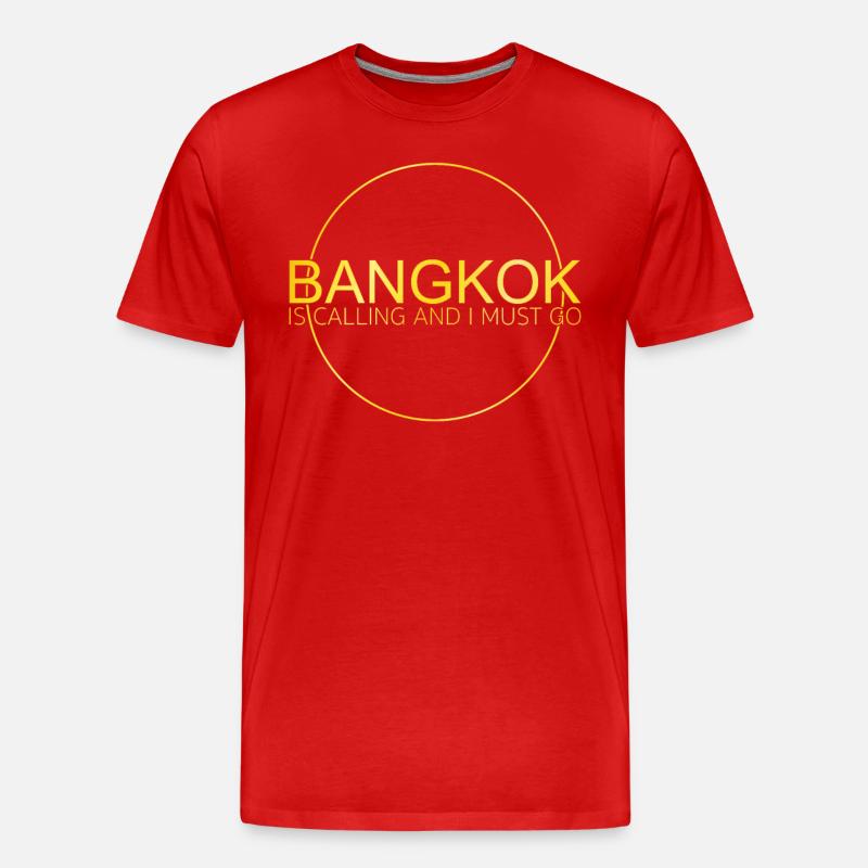 Bangkok Spruch - Männer Premium Bio T-Shirt - Rot