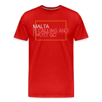 Malta Saying - Men's Premium Organic T-Shirt - red - Front - Damien (186cm)