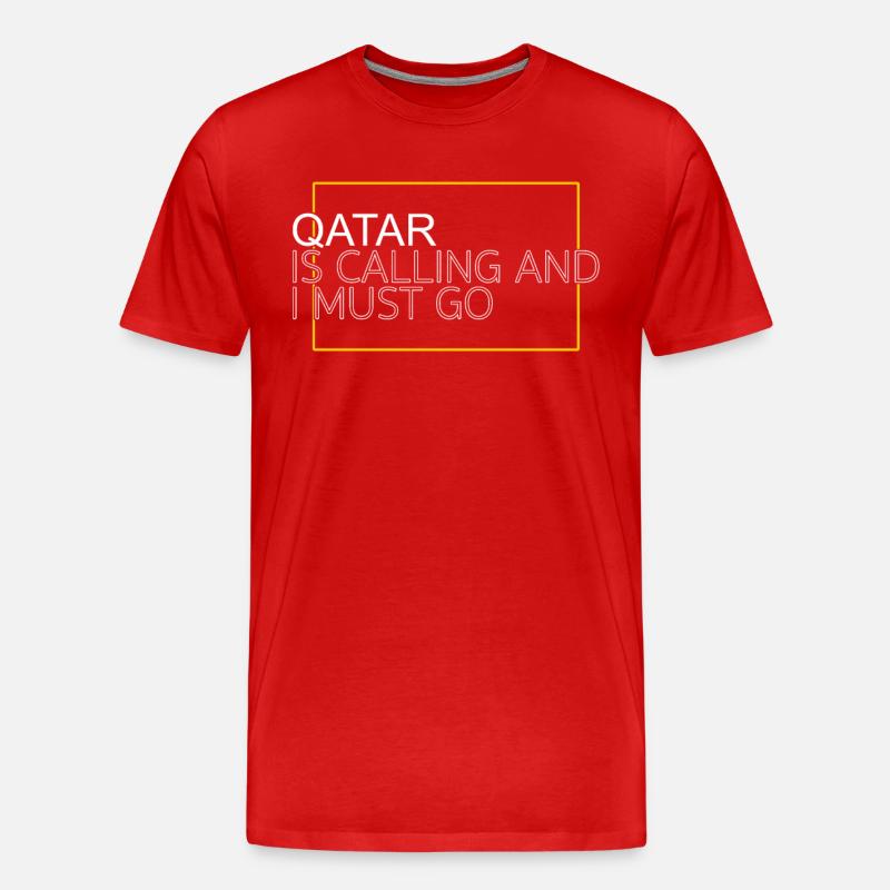 Katar Spruch - Männer Premium Bio T-Shirt - Rot