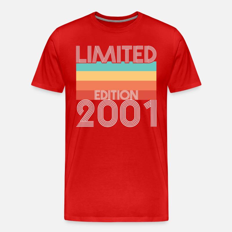 Limited Edition Retro 2001 - Männer Premium Bio T-Shirt - Rot
