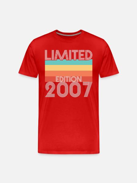 Limited Edition Retro 2007 - Men's Premium Organic T-Shirt - red