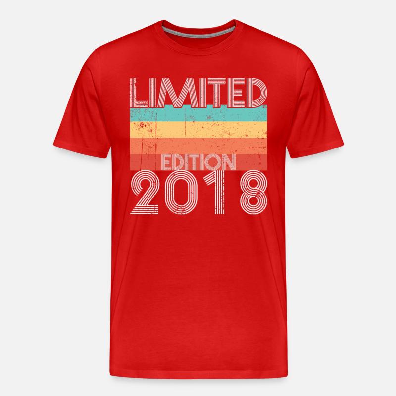 Édition Limitée Rétro 2018 - T-shirt bio Premium Homme - rouge