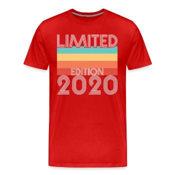 Limited Edition Retro 2020 - Männer Premium Bio T-Shirt - Rot - Vorne - Damien (186cm)