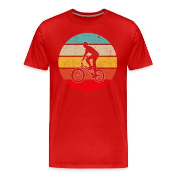 BMX Retro - Männer Premium Bio T-Shirt - Rot - Vorne - Damien (186cm)