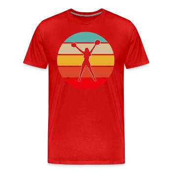 Cheerleading Rétro - T-shirt bio Premium Homme - rouge - Devant - Damien (186cm)