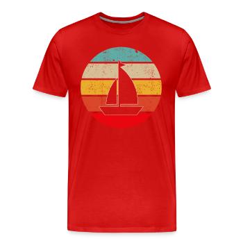 Rétro de la voile - T-shirt bio Premium Homme - rouge - Devant - Damien (186cm)