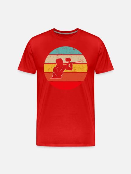 Paintball Retro - Men's Premium Organic T-Shirt - red