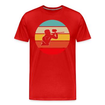Paintball Rétro - T-shirt bio Premium Homme - rouge - Devant - Damien (186cm)