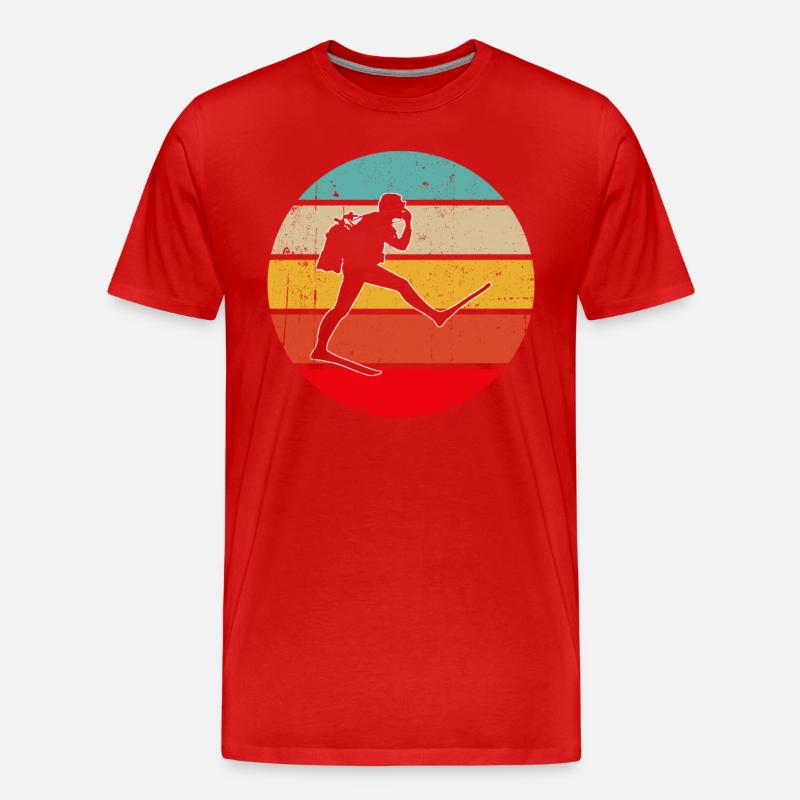 Tauchen Retro - Männer Premium Bio T-Shirt - Rot