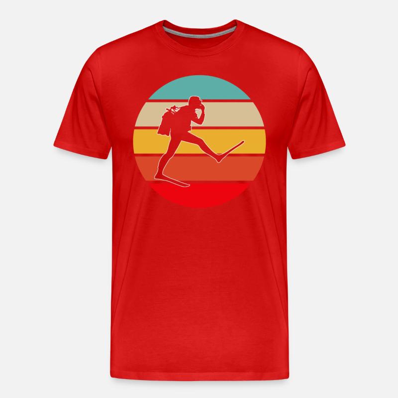 Plongée Rétro - T-shirt bio Premium Homme - rouge